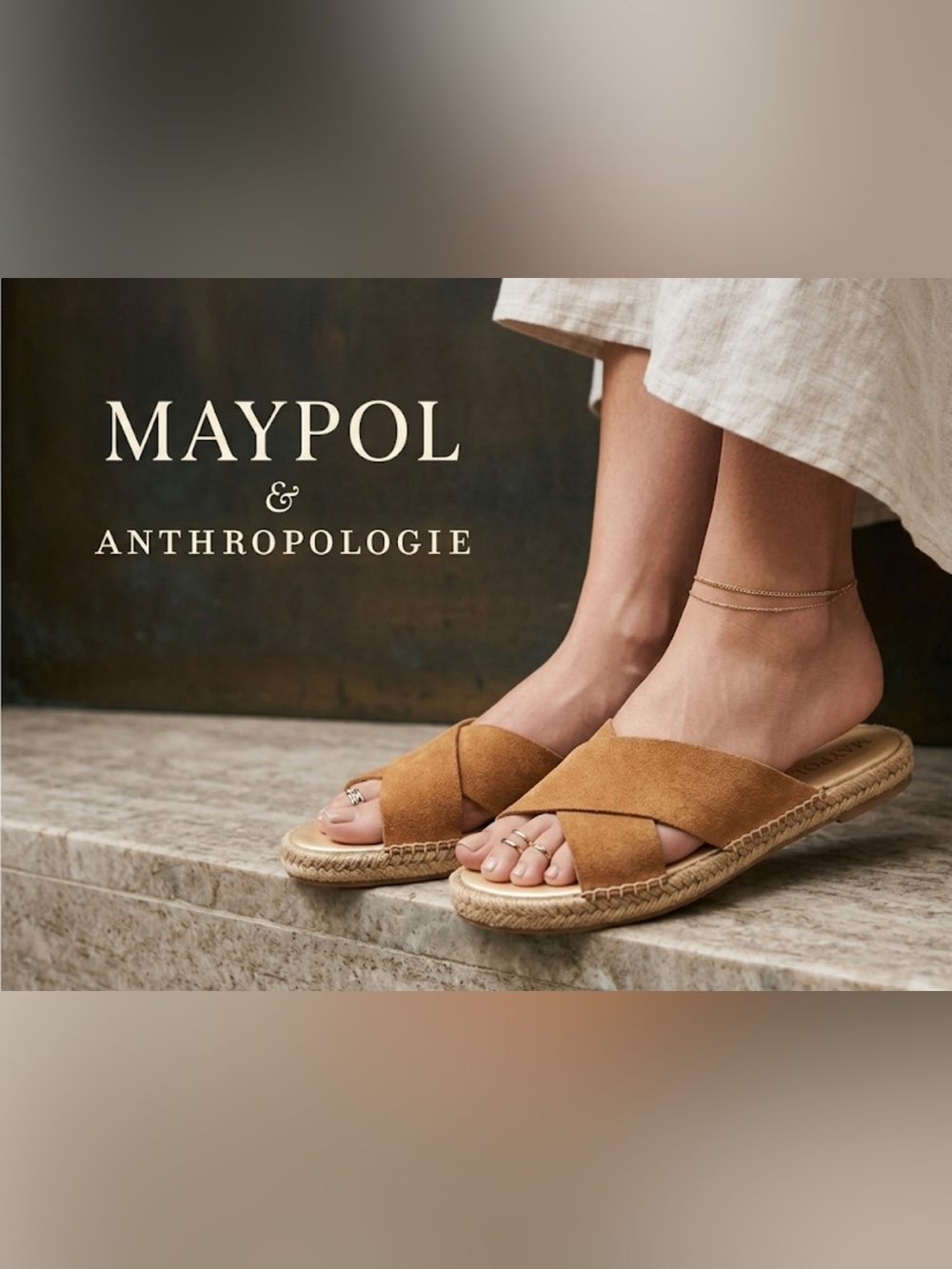 Authentic Anthropologie Maypol designer suede leather sandals sz 9